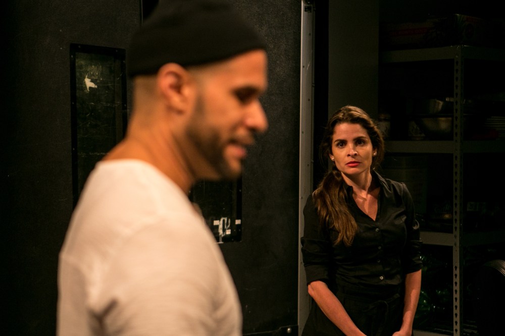 Rudi Goblen and Daniela Bascope in Miami New Drama's Queen of Basel, by Hilary Bettis.